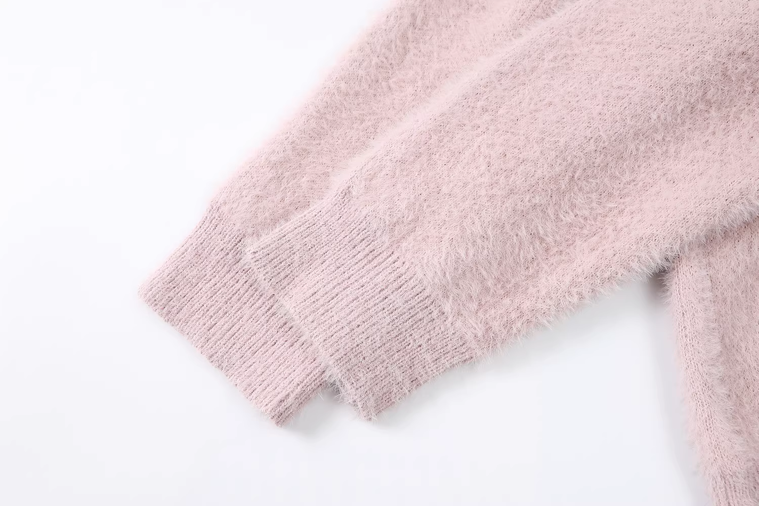 Áo khoác len lông chồn cổ chữ V dễ thương dành cho nữ, mùa thu đông 2025, kiểu dáng rộng, chất liệu dày dặn.