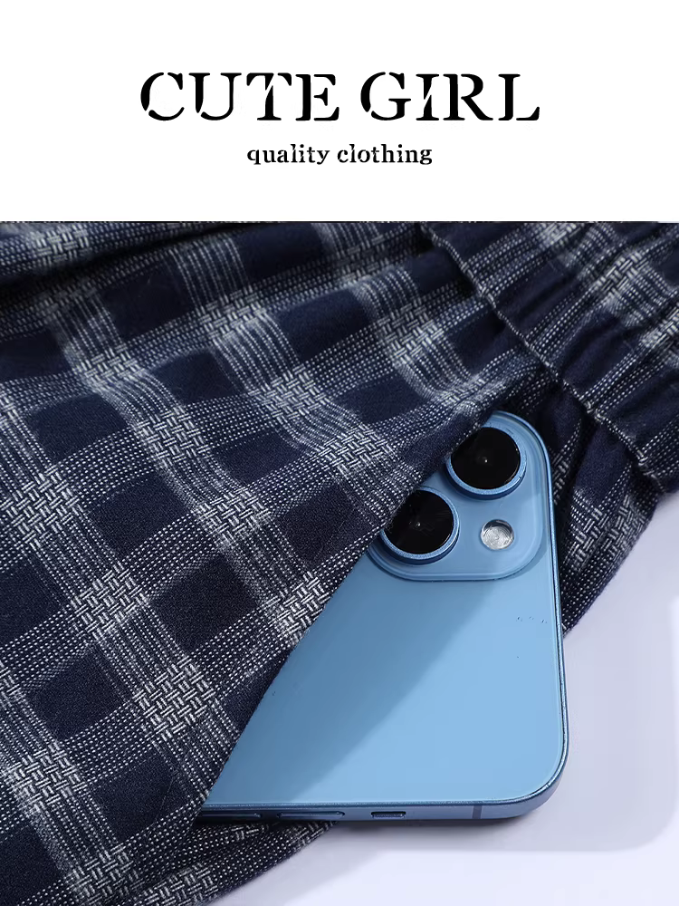 Quần âu kẻ sọc cổ điển kiểu Hàn Quốc dễ thương dành cho nữ, quần ống rộng dáng thẳng đa năng cạp cao mùa thu