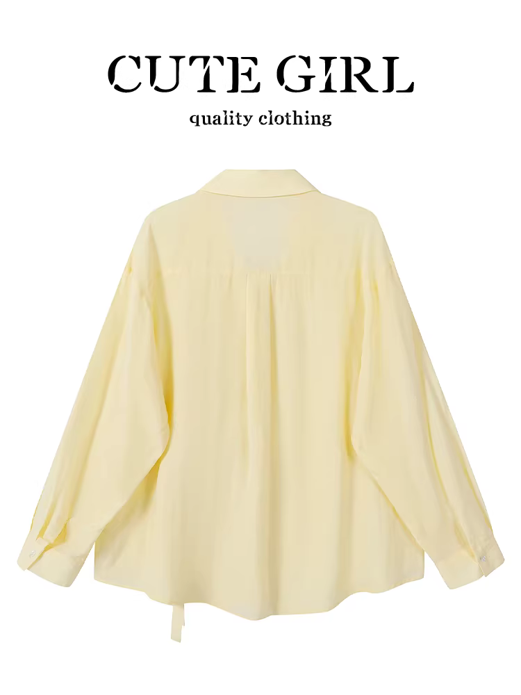 Áo sơ mi trắng phối ren phong cách Pháp dễ thương và ngọt ngào dành cho nữ, trang phục công sở mùa hè có thắt lưng