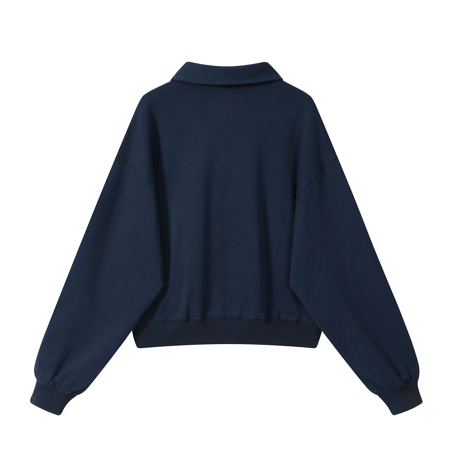 Áo len in chữ cổ polo có nút cài của CuteGirl dành cho nữ, áo dài tay dáng rộng phong cách lười biếng mùa thu đông