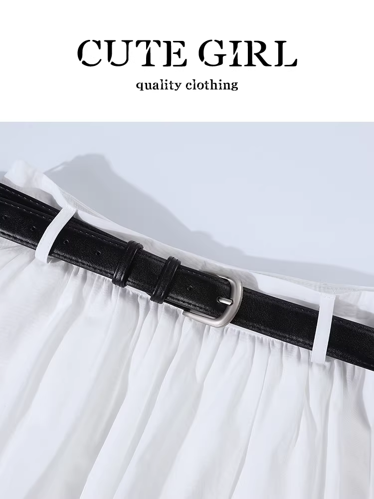 Váy xếp ly giảm tuổi tác dễ thương dành cho nữ, váy ngắn chữ A eo cao đa năng mùa hè, kiểu dáng thời trang