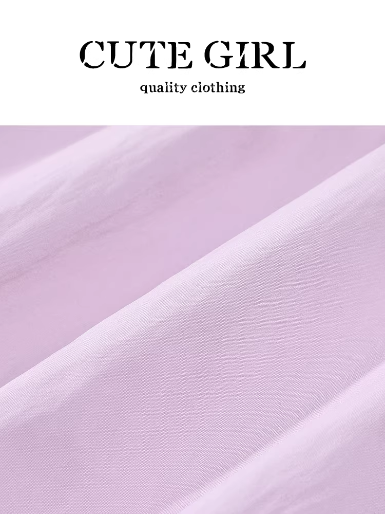 Váy hoa tím lưng cao phong cách Hàn Quốc dành cho nữ, váy dài phồng thanh lịch mùa hè