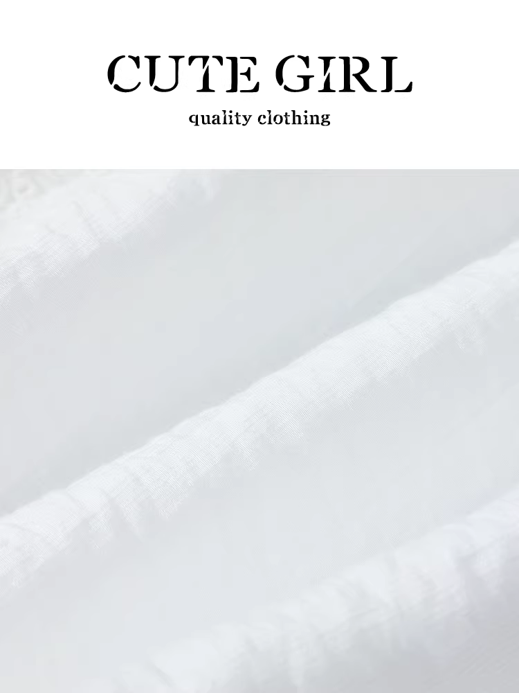 Áo chống nắng màu trắng viền ren cao cấp phong cách Pháp dành cho nữ, bộ hai mảnh mùa hè với áo yếm.