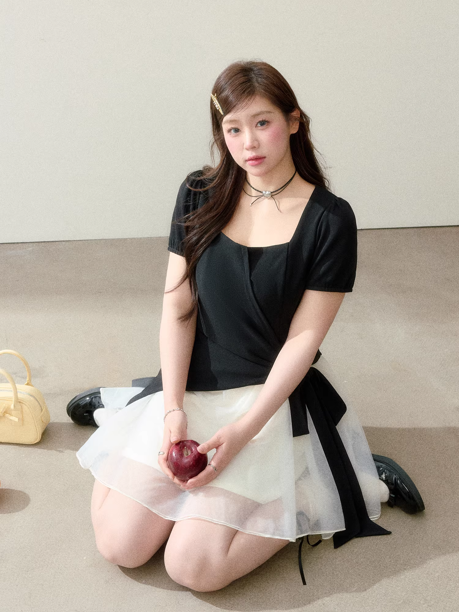 Quần áo nữ cỡ lớn dành cho người lớn, đầm thanh lịch đơn giản, thiết kế giả hai mảnh giúp thon gọn dáng người.