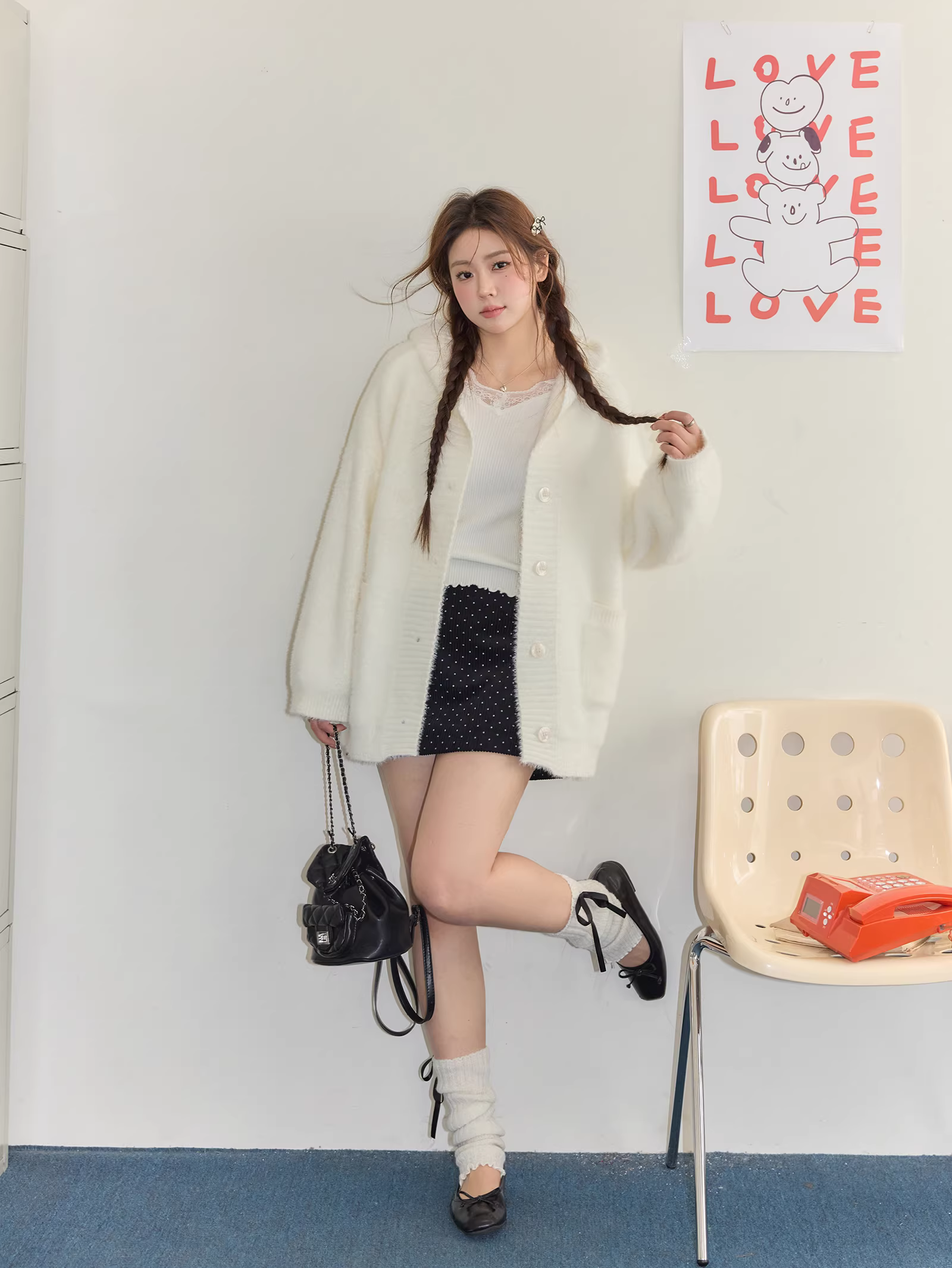 Áo len cardigan nữ Zhang Daren 2025 kiểu mới, size lớn, thu đông, phong cách cao cấp, che bụng và giấu mỡ, kiểu dáng đầm liền thân