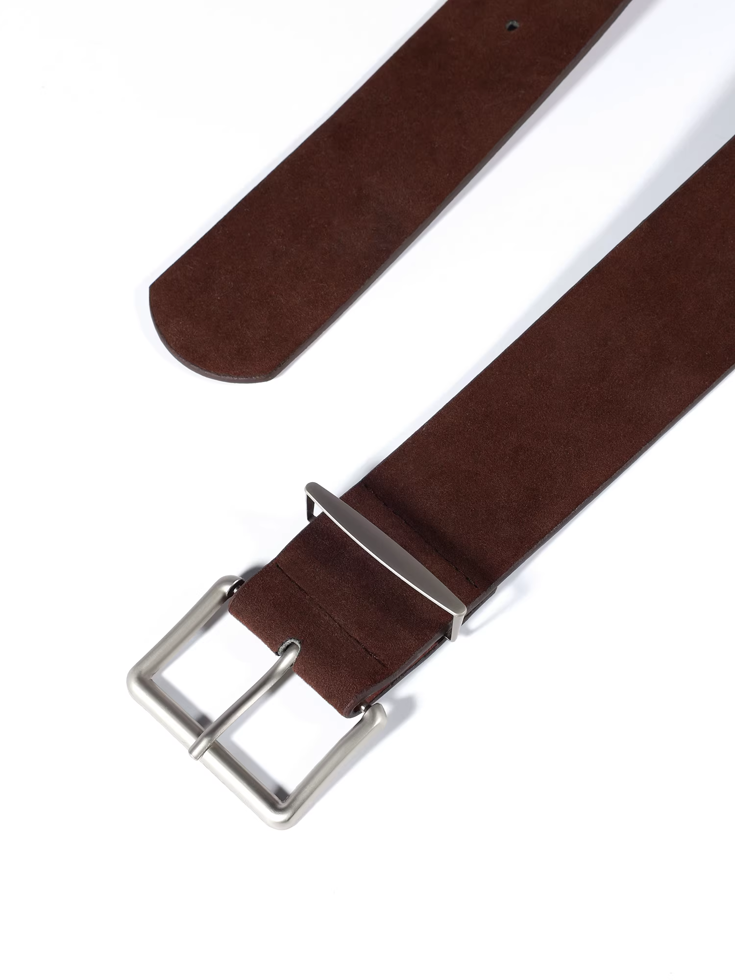 Thắt lưng da nâu kiểu Hàn Quốc đơn giản và thanh lịch của Zhang Daren dành cho nữ, phong cách tiền cổ điển, thắt lưng da lộn mỏng Melard để trang trí eo.