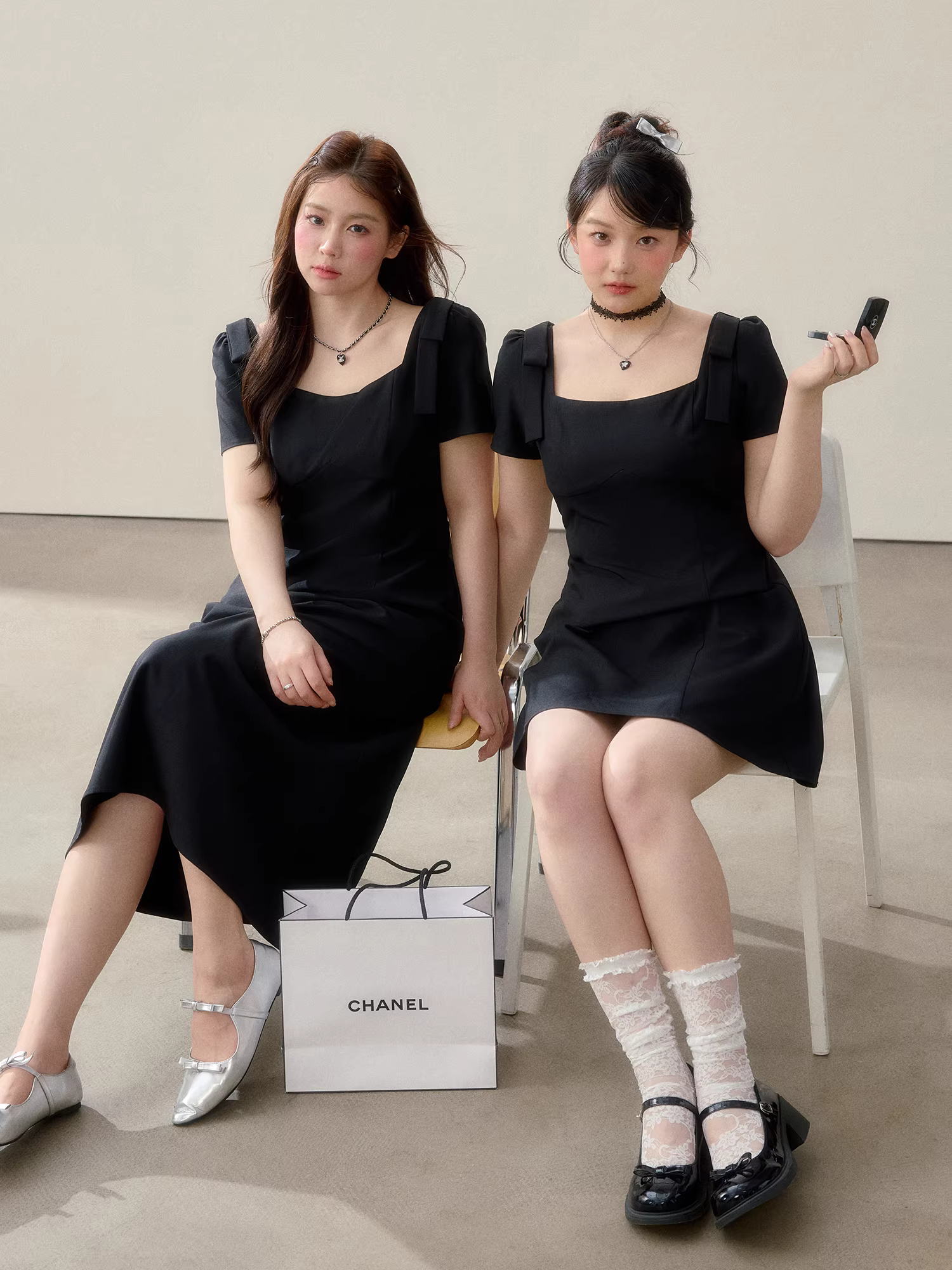 Quần áo nữ cỡ lớn dành cho người lớn, đầm thời trang cao cấp, đơn giản và tôn dáng, kiểu Hepburn Pháp, đầm đen dự tiệc.