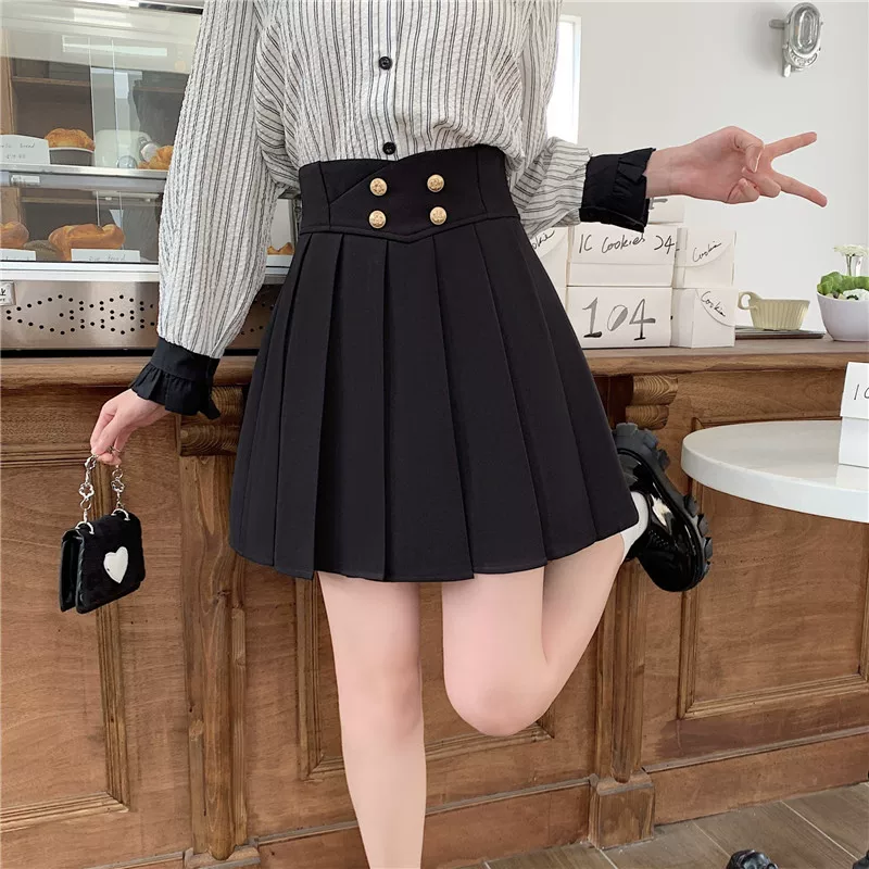 Váy xếp ly dành cho nữ, váy ngắn chữ A mùa hè, cỡ lớn, che tay, che bụng, thiết kế bất đối xứng, quần nửa váy kiểu dáng độc đáo.