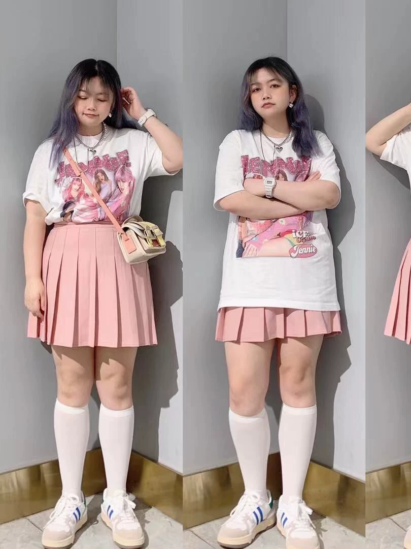 Váy xếp ly màu hồng dành cho nữ xuân hè 2025, kiểu mới, cạp cao, tôn dáng, ngắn, dáng chữ A, kiểu JK, nửa váy