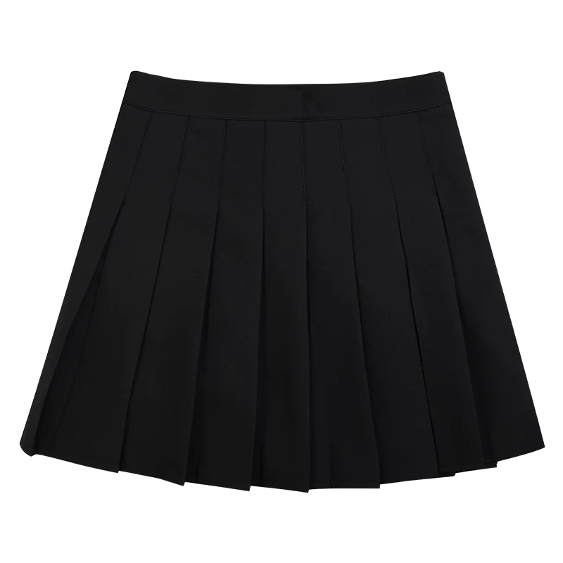 Váy xếp ly màu trắng dành cho nữ, size lớn mùa hè, váy chữ A cạp cao, tôn dáng, váy nửa thân kiểu học sinh, váy ngắn dành cho phụ nữ nhỏ nhắn.