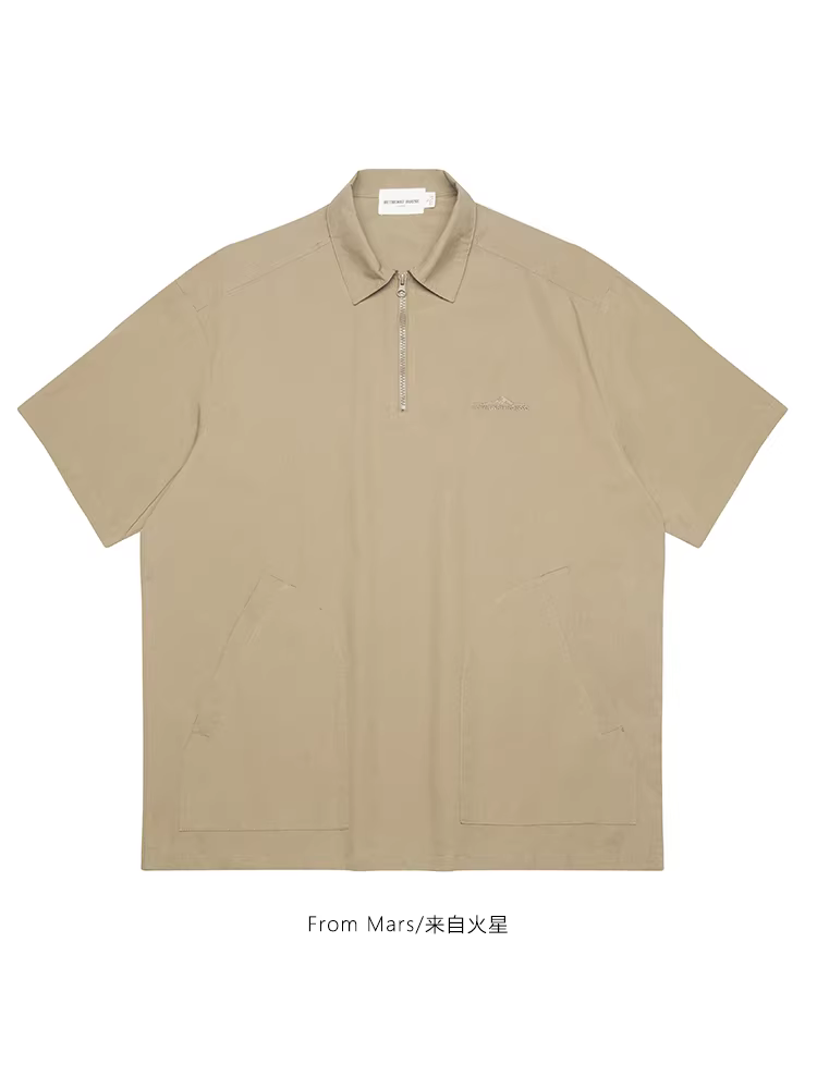 Từ sao Hỏa, tôi không thể tìm đường. Áo thun ngắn tay màu trơn đơn giản theo phong cách retro Nhật Bản dành cho nam và nữ, áo kiểu dáng rộng rãi, thoải mái.