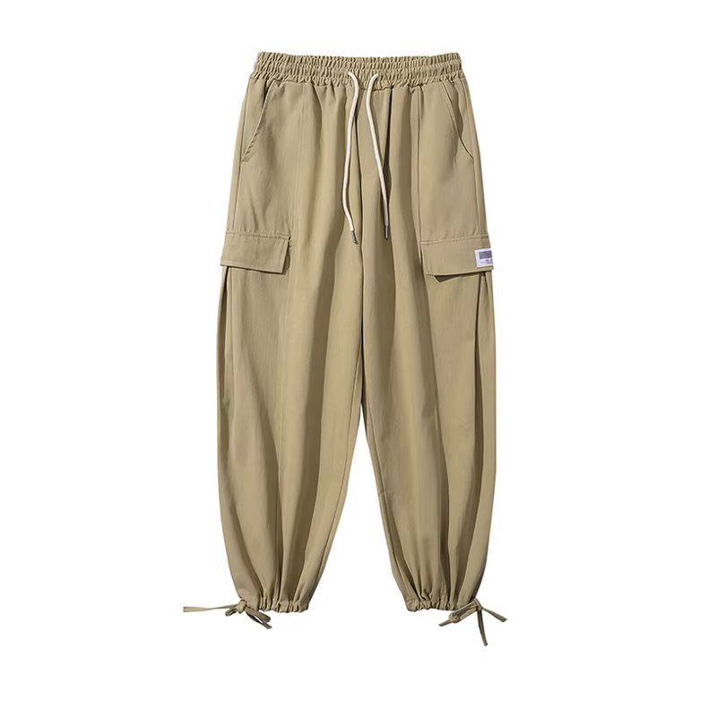 Từ Mars phong cách đơn giản kiểu Nhật Bản thương hiệu thời thượng quần ống rộng màu trơn tối giản có túi quần thể thao rộng rãi đa năng