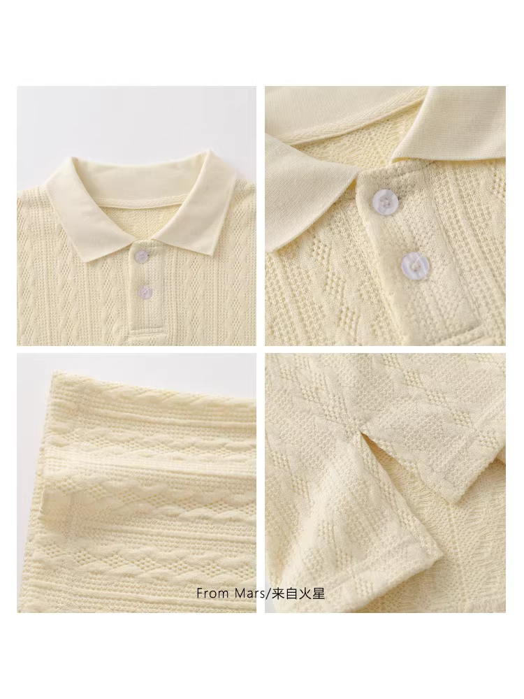 Áo thun ngắn tay POLO mùa hè dáng rộng có họa tiết cổ điển mới của Mars Lost and Found