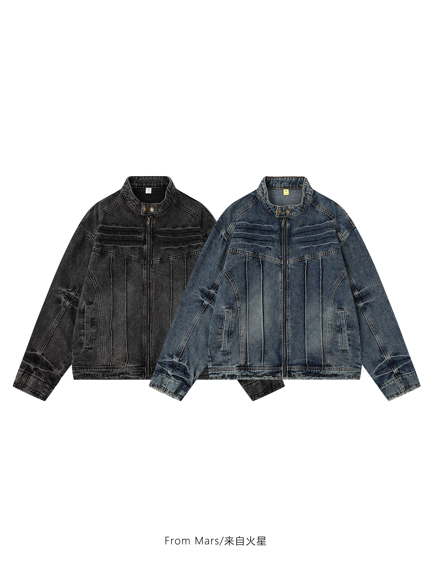 Từ sao Hỏa Một khoảnh khắc hồi hộp, áo khoác denim đã qua sử dụng, kiểu cổ điển