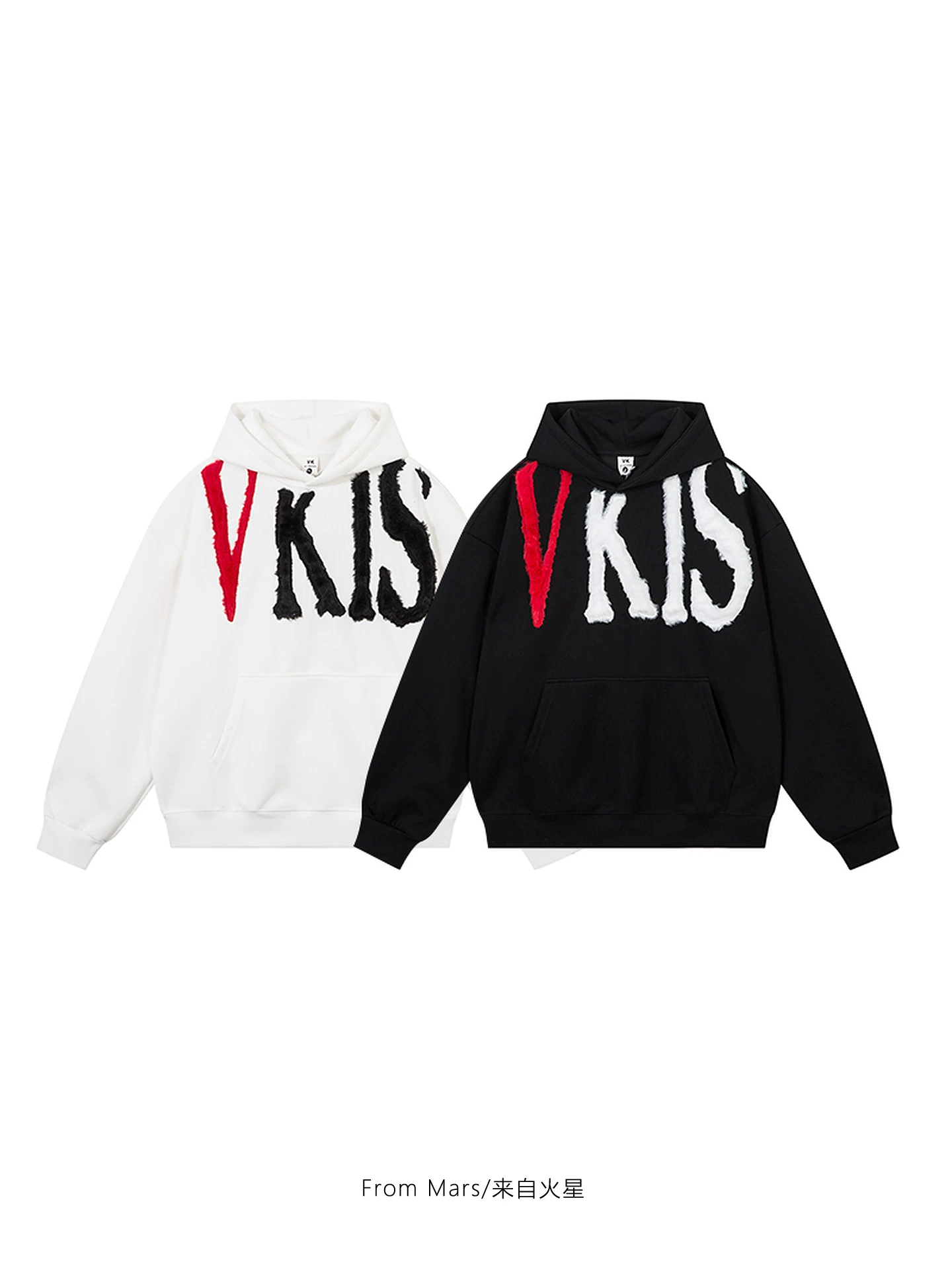Từ sao Hỏa Không tôn trọng quá khứ Phong cách Nhật Bản cổ điển Áo hoodie thêu chữ kiểu cổ điển dành cho nam và nữ