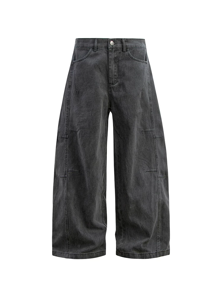 Từ sao Hỏa Thay đổi cách tư duy Retro High Street Distressed Loose Scimitar Pants Hip-Hop Quần jean đa năng Unisex
