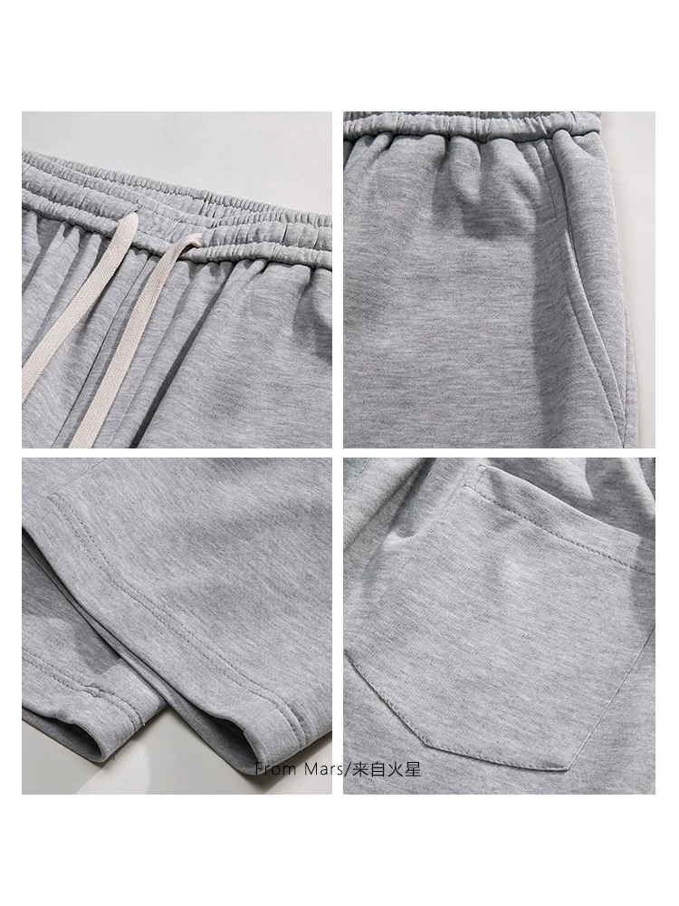 Từ sao Hỏa, không có nội dung, thương hiệu thời thượng, màu trơn phổ biến, unisex, dáng rộng, đa năng, quần ống đứng thể thao thông thường.