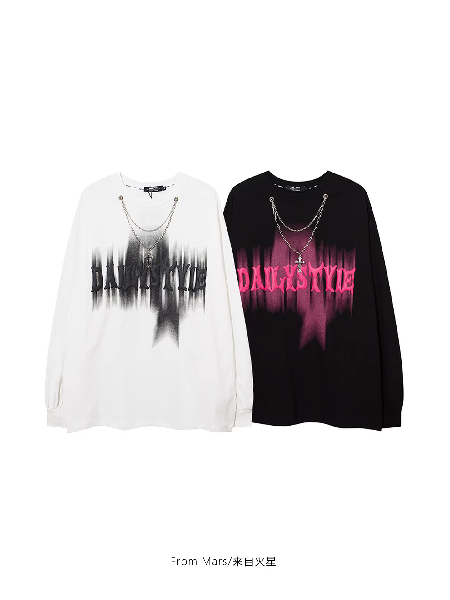 Từ thương hiệu Mars Áo thun dài tay có chữ hoàn toàn mới