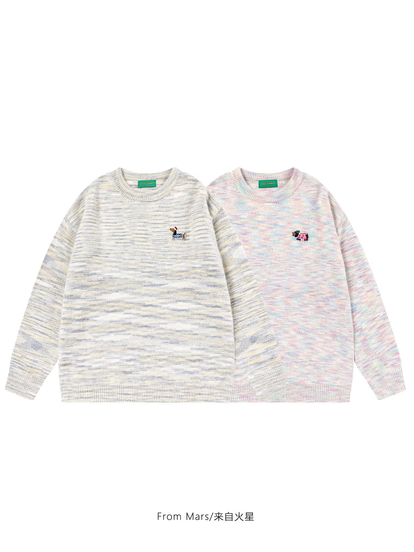 Áo len cổ tròn thông thường của Mars Happiness Escape