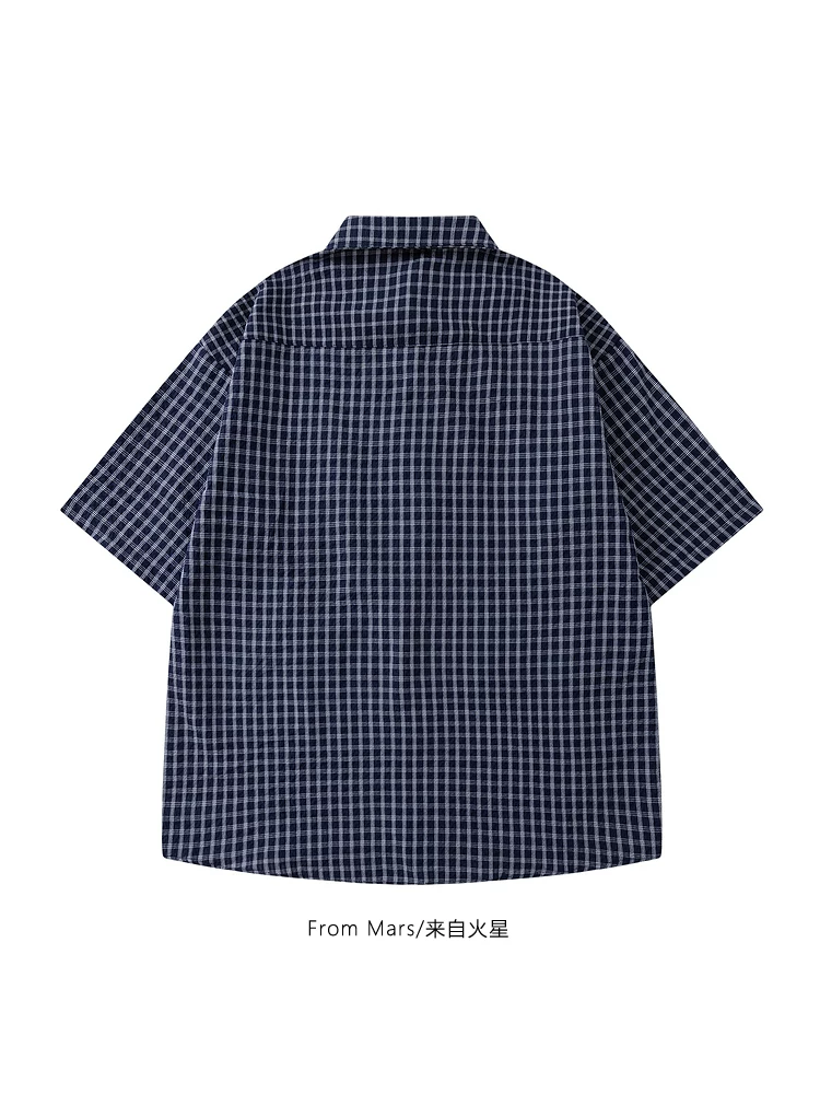 Từ sao Hỏa giống như một bài thơ dưới ánh nắng mùa hè, áo sơ mi mùa hè rộng rãi kiểu Nhật cổ điển, kiểu dáng sạch sẽ.
