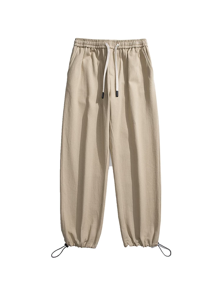 Từ sao Hỏa, chạy xô vào phía xa, quần jogger dáng rộng, màu trơn đơn giản, có dây rút, phong cách đường phố, đa năng, quần dài
