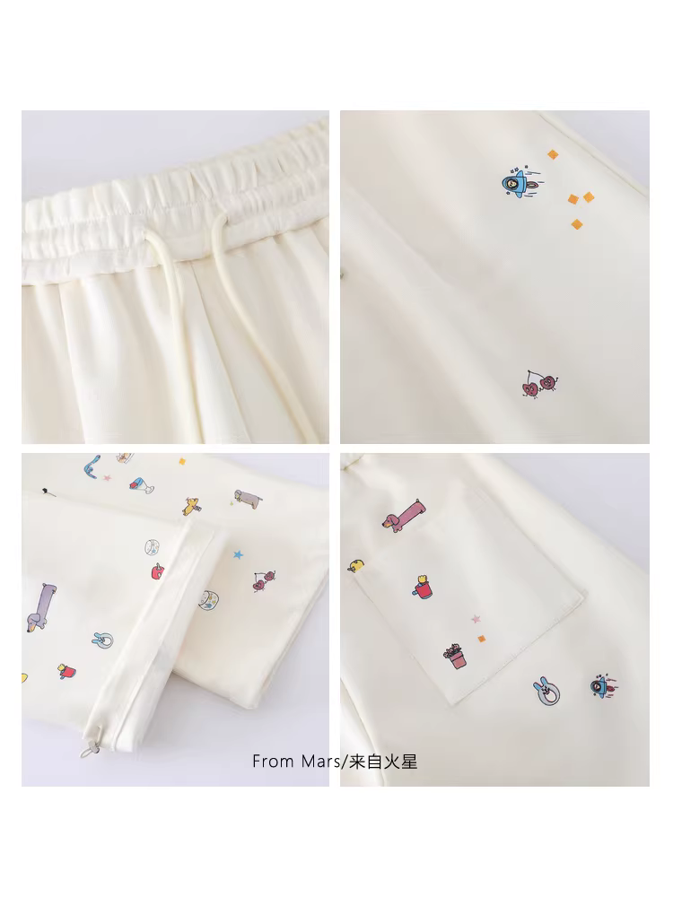 Từ sao Hỏa, một chiếc quần unisex dáng rộng in họa tiết hoạt hình cổ điển hip-hop châu Âu và Mỹ.