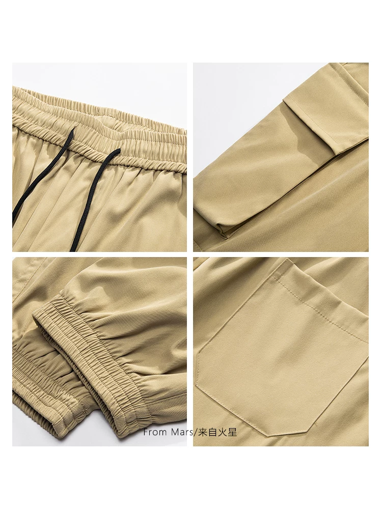 Từ sao Hỏa vào một thời điểm nhất định, quần jogger kiểu dáng giản dị theo phong cách Mỹ có túi, dáng rộng, quần dài đa năng thích hợp làm trang phục công sở.