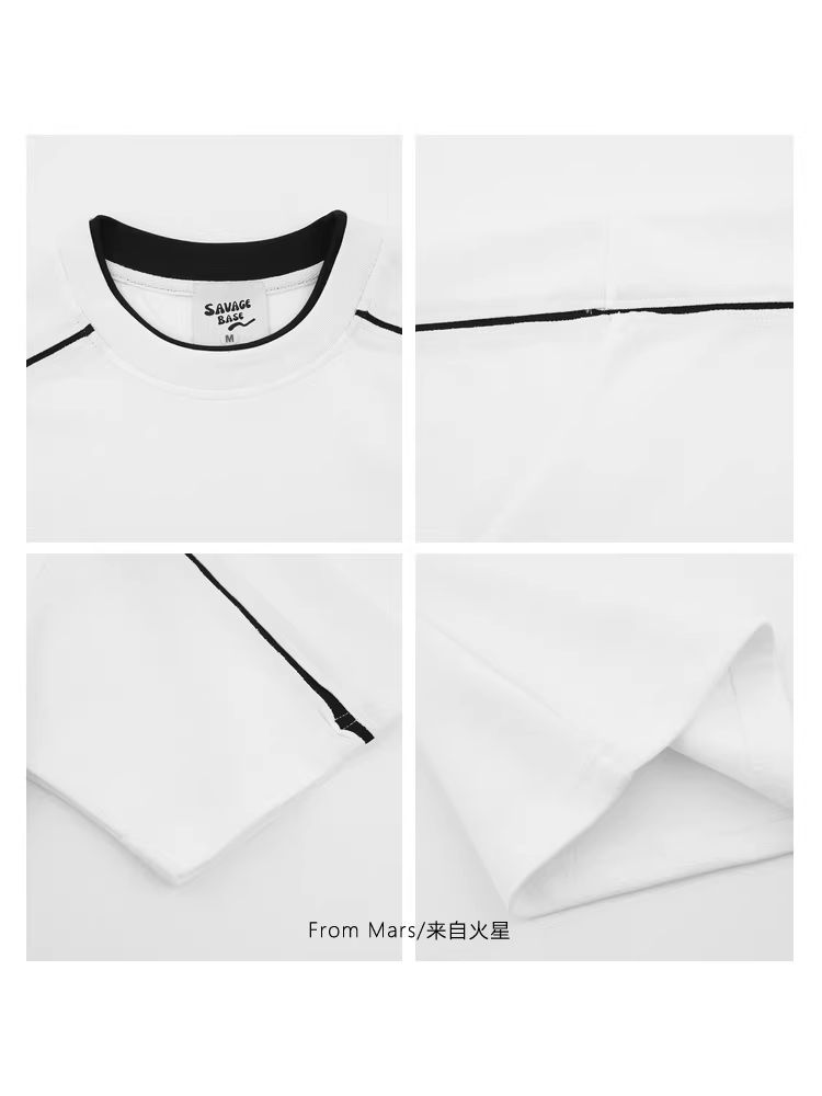 Tin tức hôm nay từ sao Hỏa: Áo thun ngắn tay dáng rộng đơn giản, đa năng, thời trang châu Âu và Mỹ dành cho nam và nữ bf