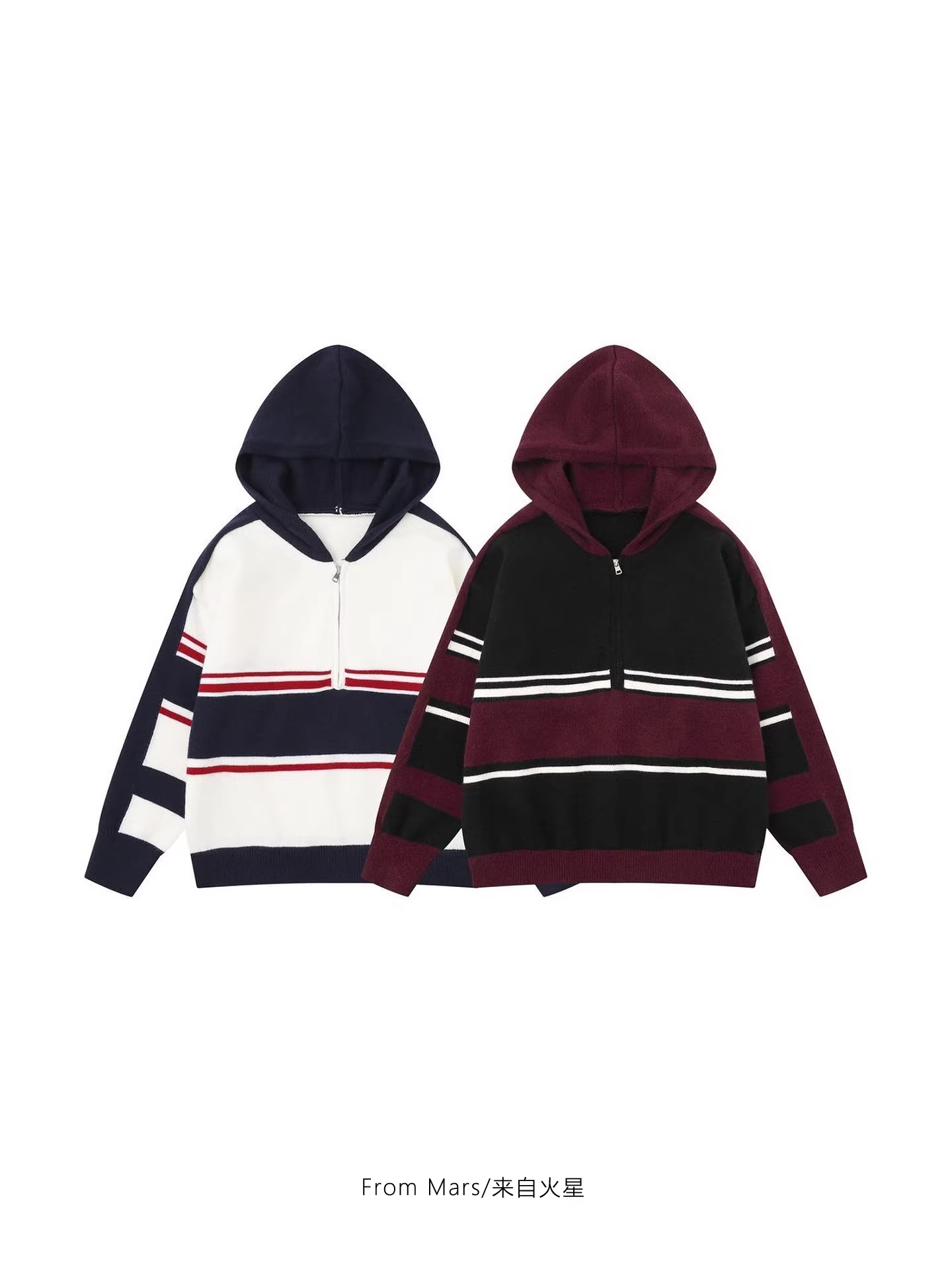 Áo len sọc rộng tương phản của Mars Carefree Days