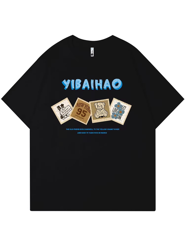 Từ sao Hỏa, hãy cùng vui chơi! Áo sơ mi ngắn tay in họa tiết phong cách ins, rộng rãi và đa năng, kiểu dáng hợp thời trang.