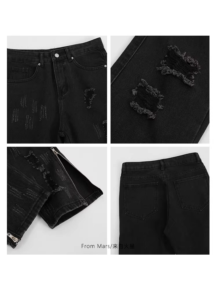 Từ sao Hỏa, hãy để lại dấu ấn Thương hiệu thời thượng Cá tính sáng tạo Phong cách đường phố cá tính Quần jeans lười Quần đôi BF