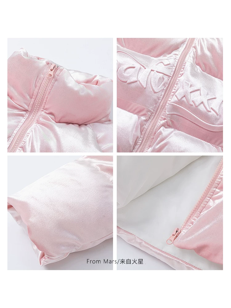 Từ sao Hỏa sẽ đi cùng bạn trong mùa đông. Áo khoác cotton đa năng, màu trơn, cổ đứng, phong cách Mỹ, hợp thời trang dành cho nam và nữ.