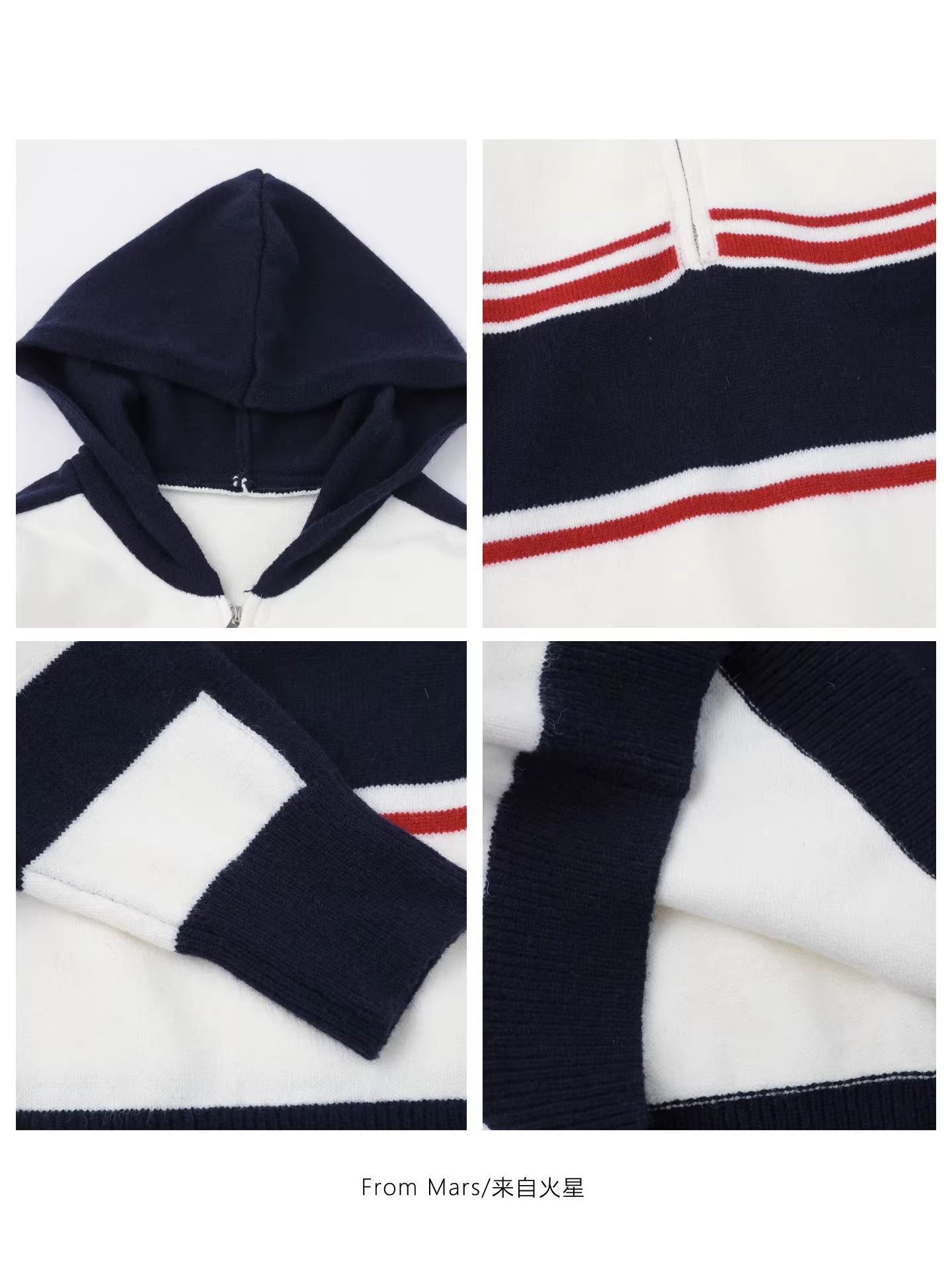 Áo len sọc rộng tương phản của Mars Carefree Days