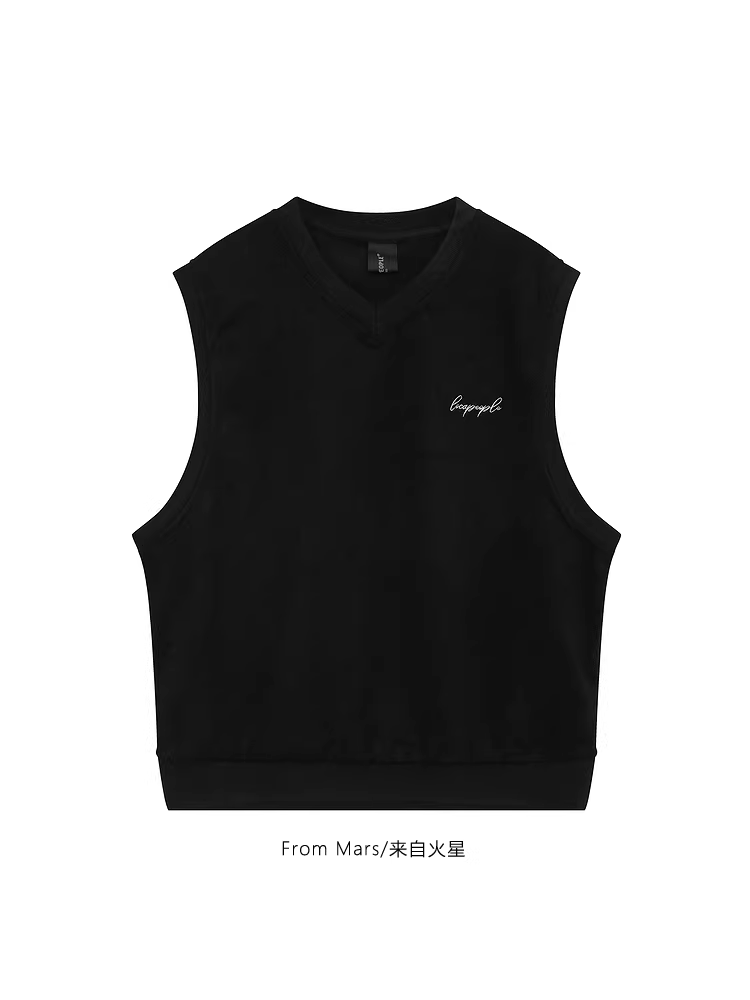 Từ sao Hỏa, hãy tôn trọng số phận, áo vest đơn giản in chữ cổ điển mùa hè, giản dị và hợp thời trang.