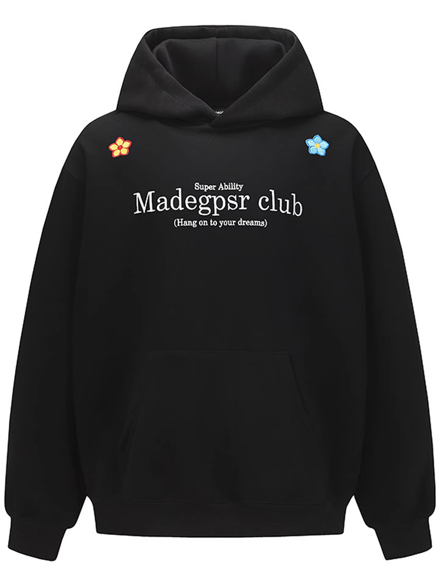 Từ sao Hỏa Lá mùa thu cho biết mùa thu Thêu chữ dáng rộng Áo nỉ có mũ trùm đầu Unisex Thời trang đa năng