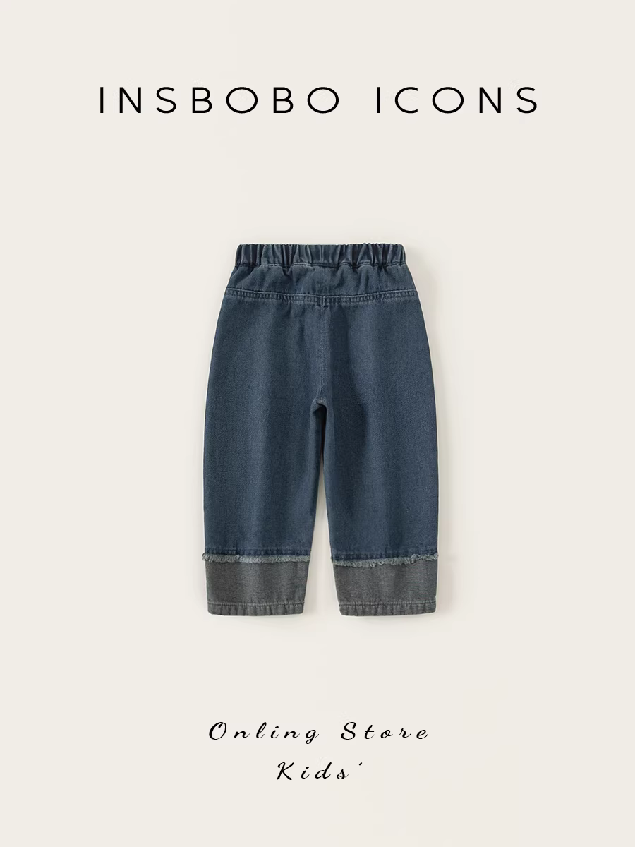 Quần bé gái INSbobo thu đông 2025 kiểu mới quần jean bé gái quần trẻ em mùa thu quần thường ngày quần áo trẻ em