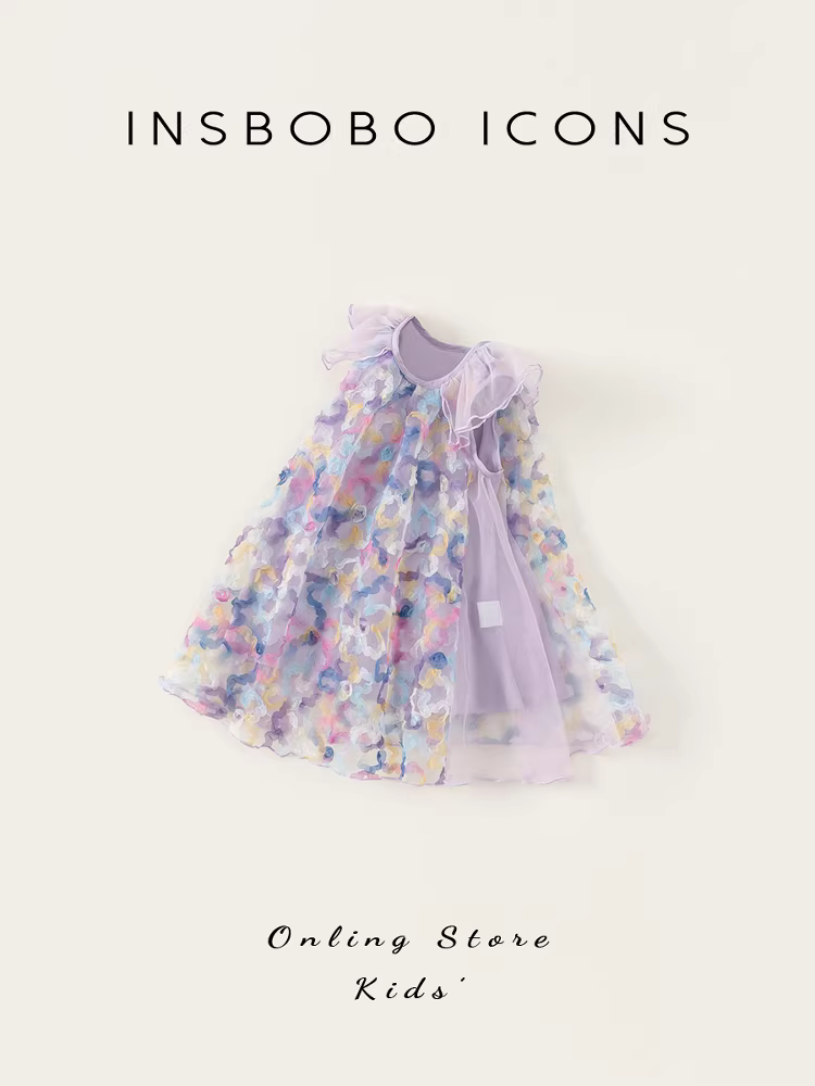 Váy bé gái INSbobo mùa hè 2025 kiểu mới, váy công chúa trẻ em, váy mùa hè bé gái thời trang