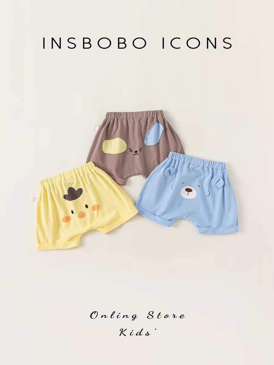 Quần bé INSbobo mùa hè 2025 kiểu mới quần bé mông to mùa hè quần đùi trẻ em dễ thương quần áo trẻ em thời trang