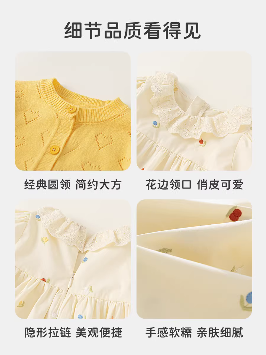 Váy bé gái INSbobo kiểu mới thu đông 2025, thời trang, váy trẻ em xuân thu, váy bé gái một tuổi