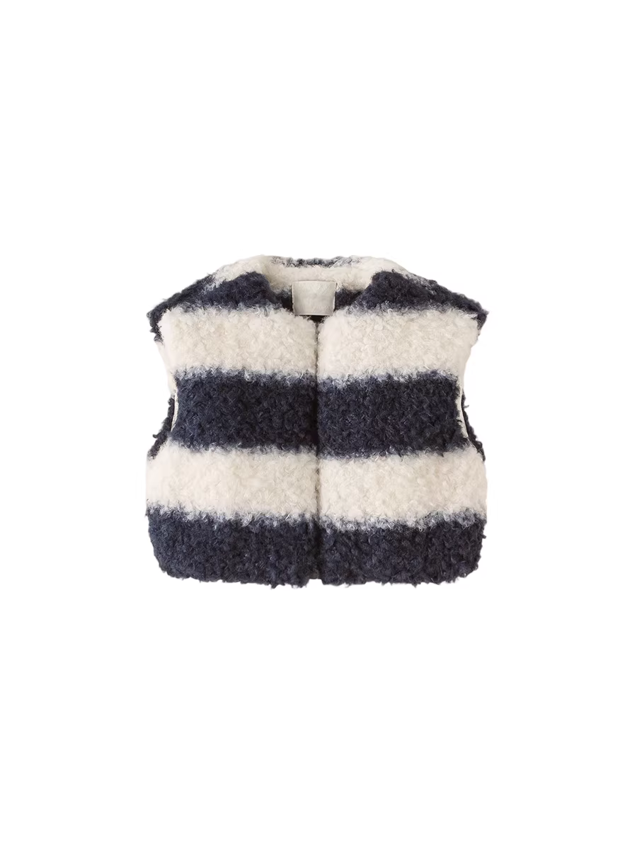 Áo gile trẻ em INSbobo 2025 kiểu mới mùa đông, áo ấm dày cho bé gái, thời trang thu đông