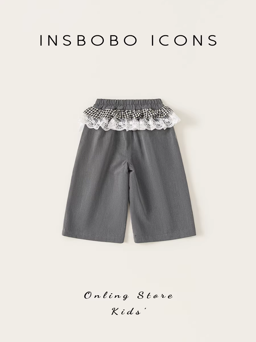 Quần bé gái INSbobo thu đông 2025 kiểu mới siêu dễ thương quần dài xuân thu quần bé mặc thường ngày quần áo trẻ em