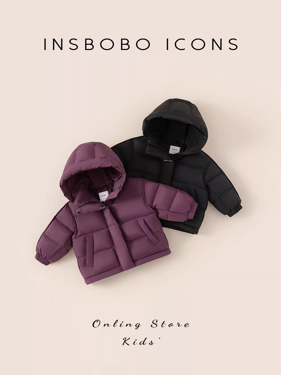 Áo khoác phao trẻ em mẫu mới 2025, áo khoác phao bé trai chống thấm ba lớp, kiểu dáng mùa đông, áo khoác phao bé gái màu đen vàng, áo khoác phao trẻ sơ sinh