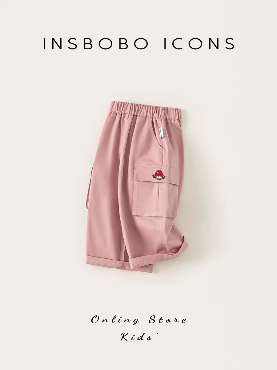 Quần bé gái INSbobo thu đông 2025 kiểu mới quần cargo bé gái quần dài trẻ em thời trang bé mặc xuân thu