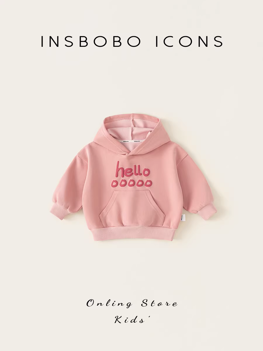 Áo nỉ trẻ em INSbobo thu đông 2025 bộ sưu tập mới áo hoodie bé gái áo dài tay bé trai thời trang và hợp xu hướng