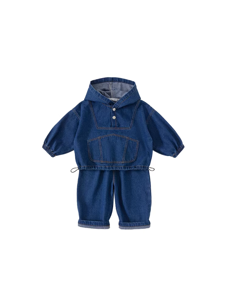 Bộ đồ trẻ em bé sơ sinh quần áo thu đông bộ đồ denim trẻ em 2025 mẫu mới thu đông quần áo bé trai xuân thu thời trang