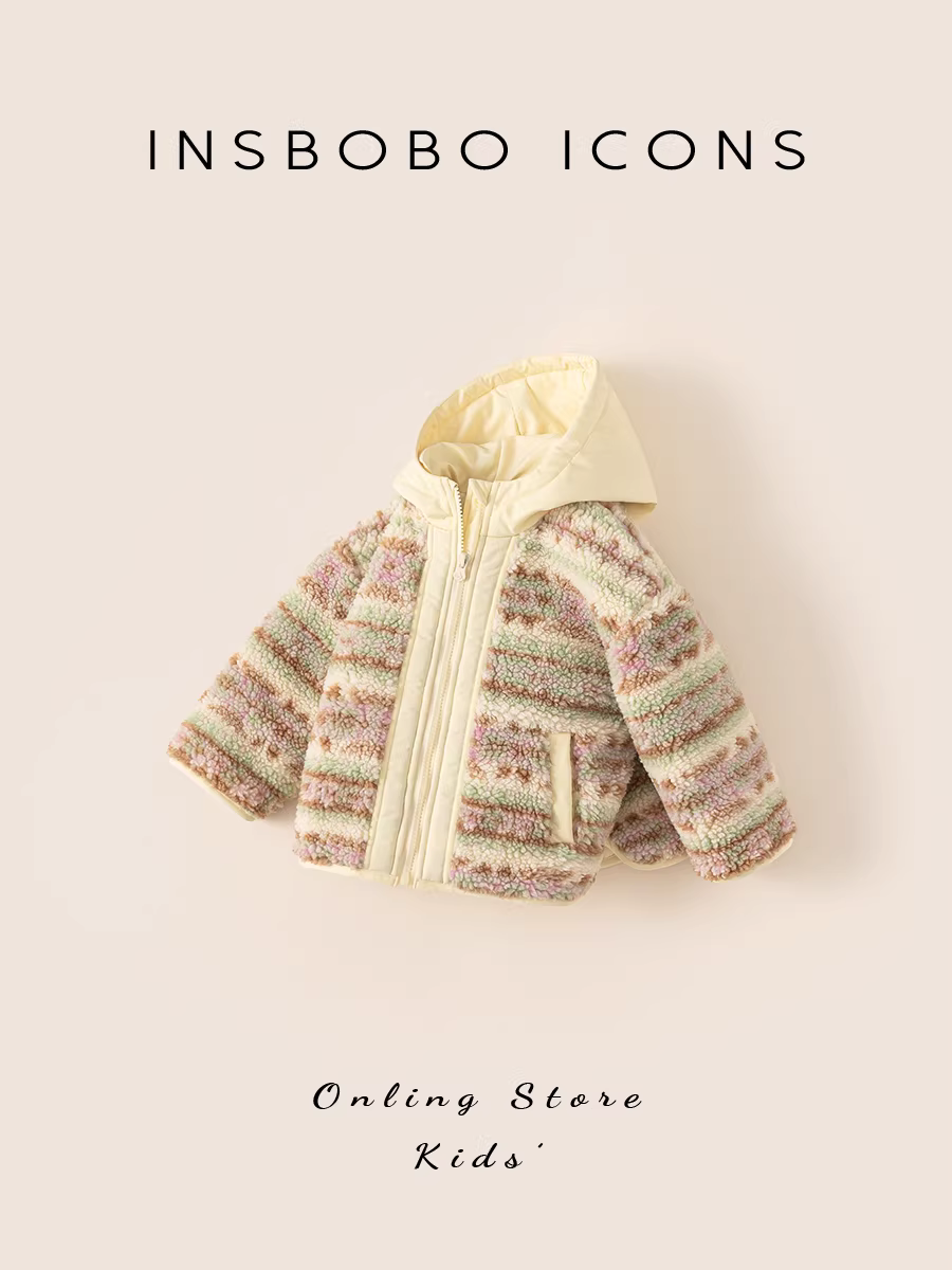 Áo khoác bé gái INSbobo mùa đông 2025 kiểu mới, áo phao dày giữ ấm cho bé gái, thời trang và xinh đẹp, chất liệu cotton.
