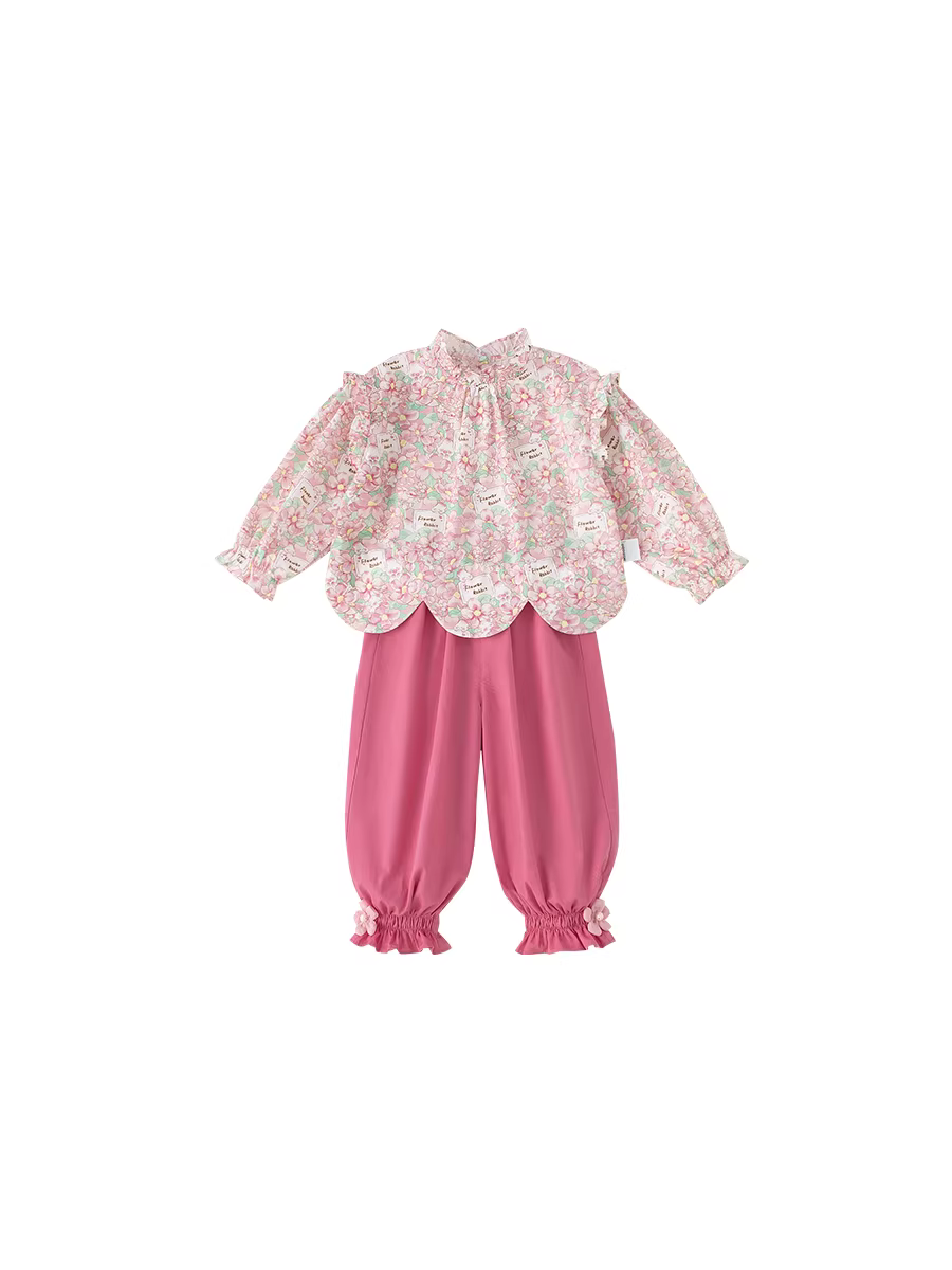 Bộ trang phục thu đông 2025 cho bé gái, kiểu dáng mới, áo dài tay thời trang, bộ hai mảnh trẻ em phong cách Hàn Quốc, hợp thời trang