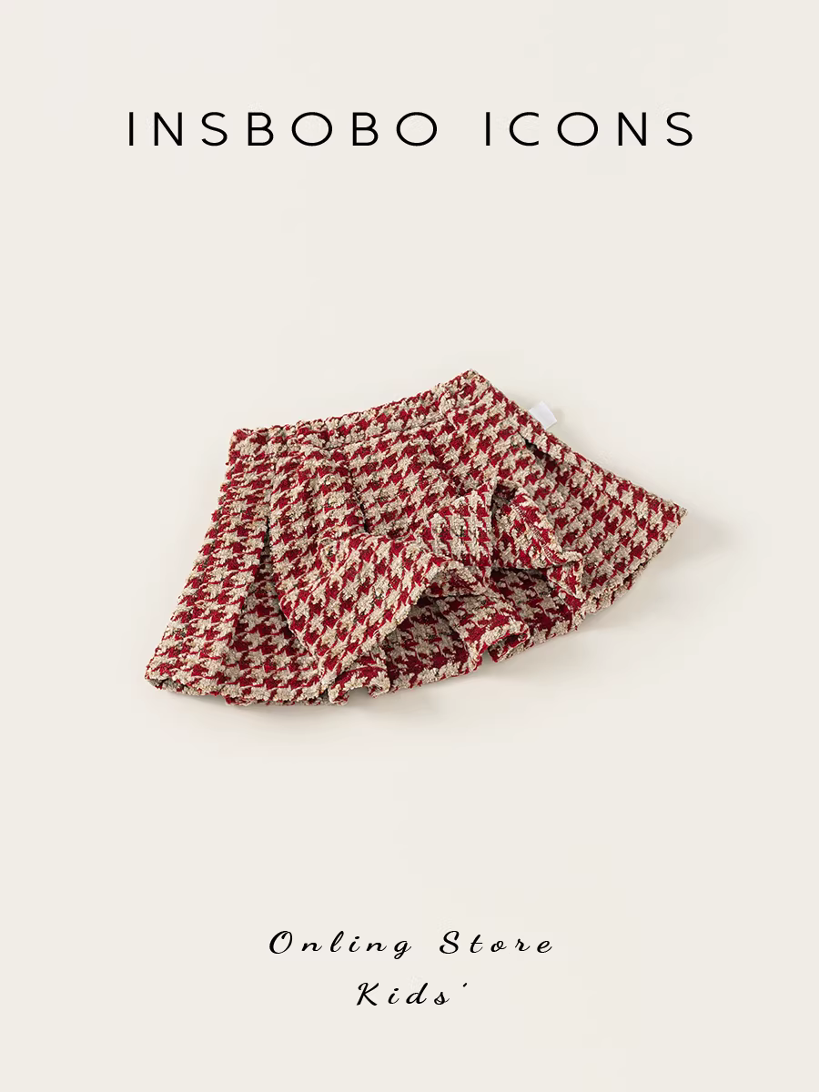 Váy xếp ly mùa thu INSbobo cho bé gái, váy trẻ em, mẫu mới 2025, trang phục mùa thu thời trang cho bé