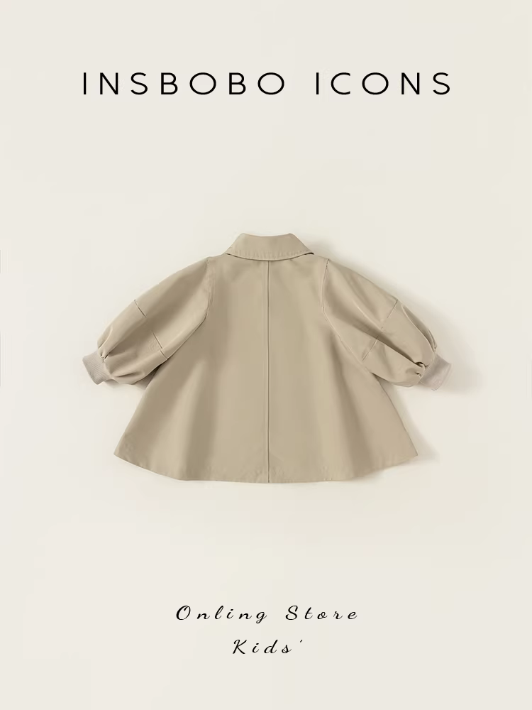 Áo khoác gió bé gái thu đông 2025 kiểu mới áo bé gái dài trung bình quần áo trẻ em mặc mùa thu