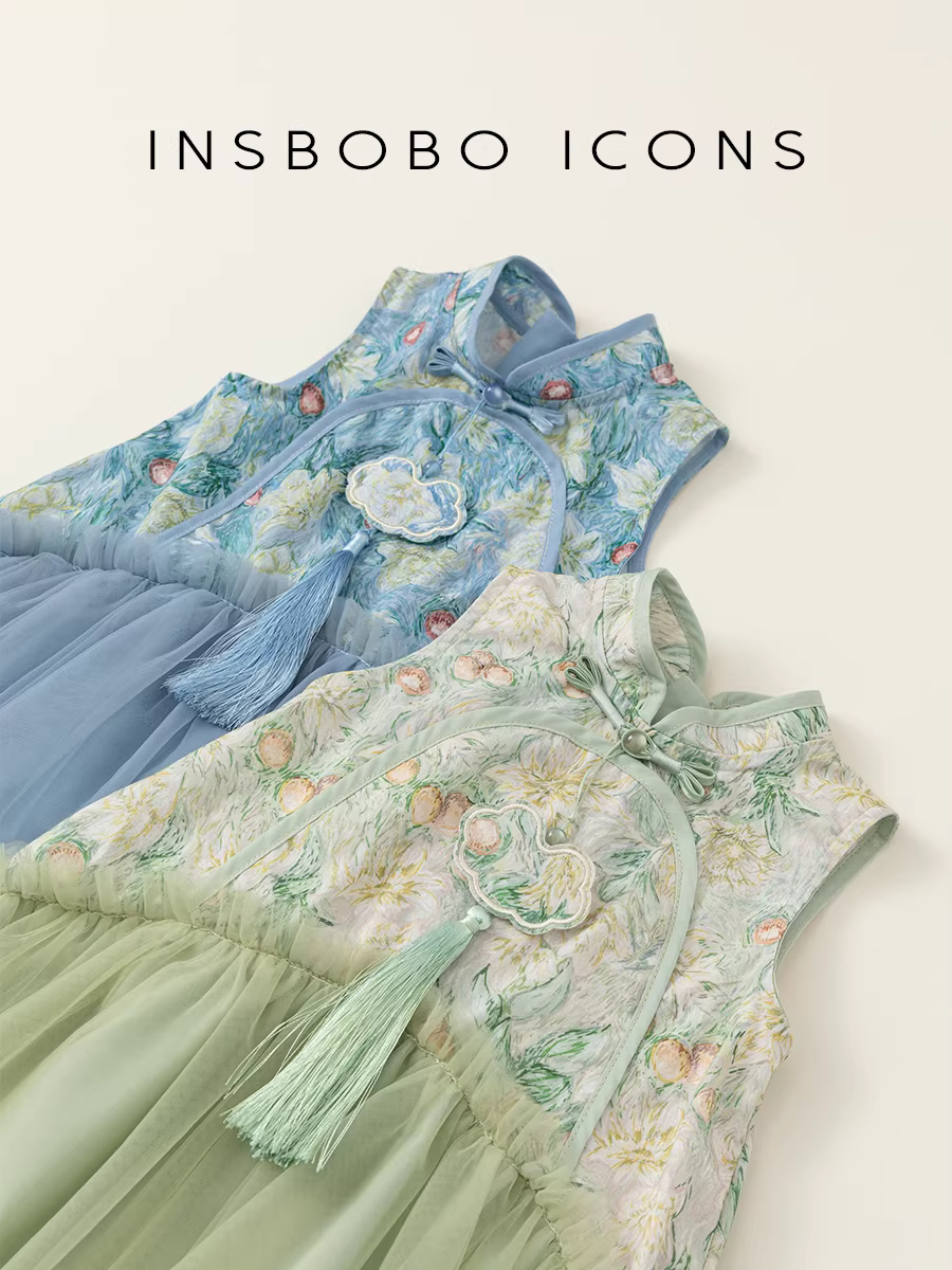 Váy Hanfu mùa hè cho bé gái 2025 kiểu mới, trang phục kiểu Trung Hoa, váy voan trẻ em, trang phục biểu diễn kiểu Trung Hoa mới cho mùa hè